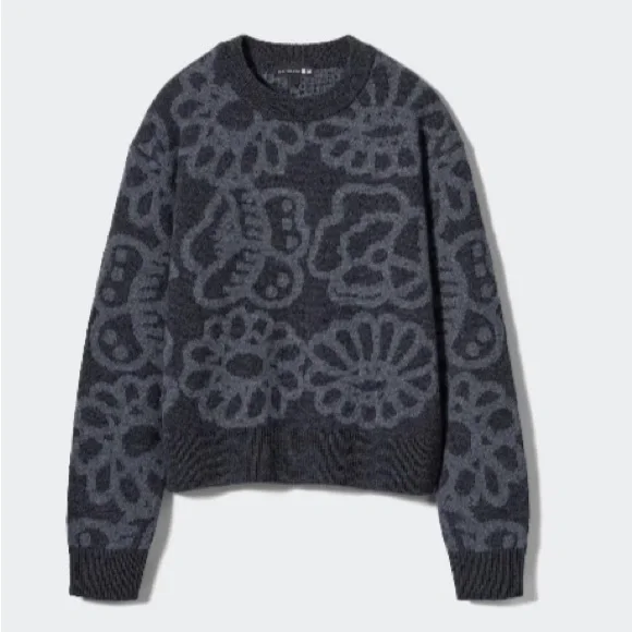 Uniqlo Gray Patterned Sweater - Picture 1 of 1